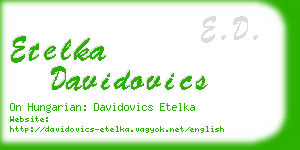 etelka davidovics business card